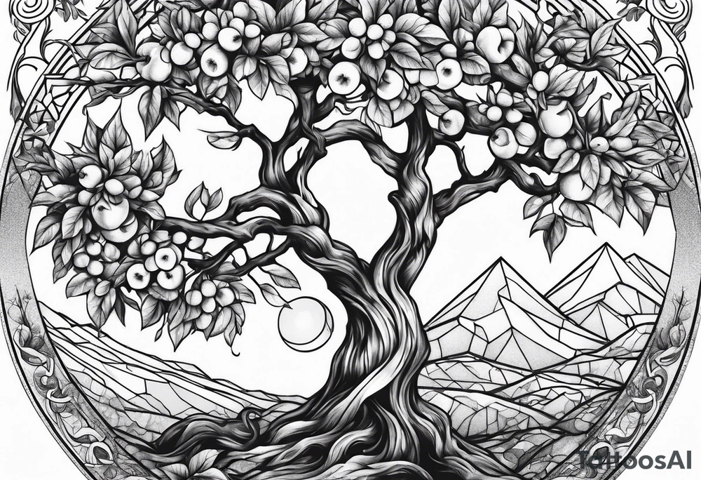 Apple tree tattoo idea