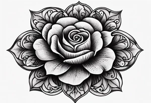 Gothic Tudor rose tattoo idea