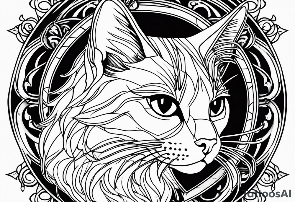 Black Cat tattoo idea
