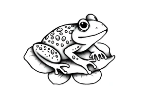 Frog on a lilly pad tattoo idea