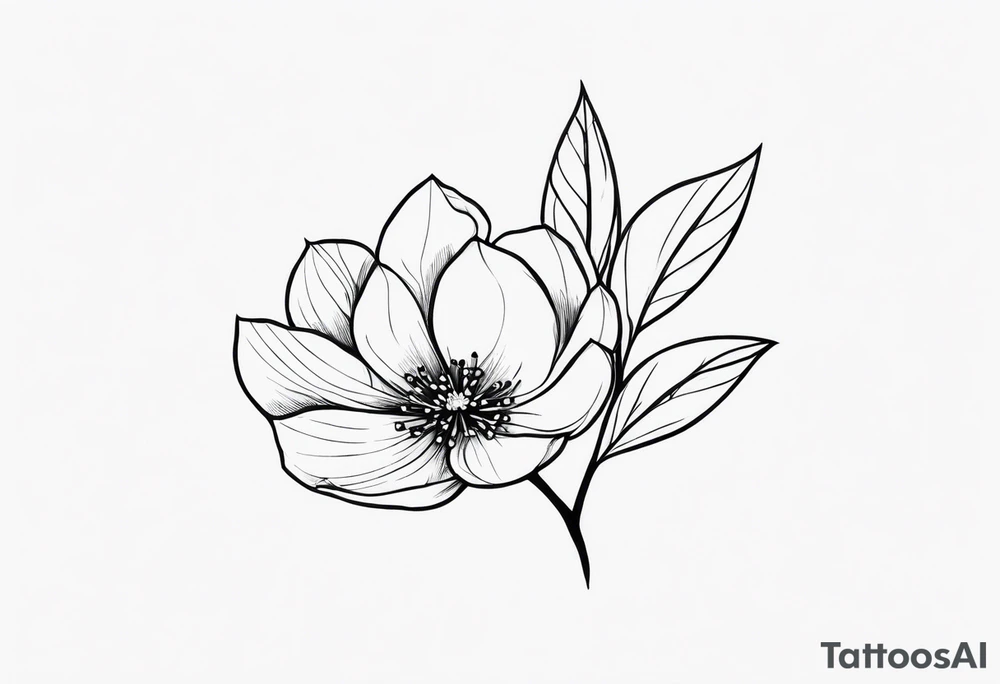 unique small feminine minimalist tattoo of sakura stick tattoo idea