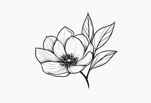 unique small feminine minimalist tattoo of sakura stick tattoo idea