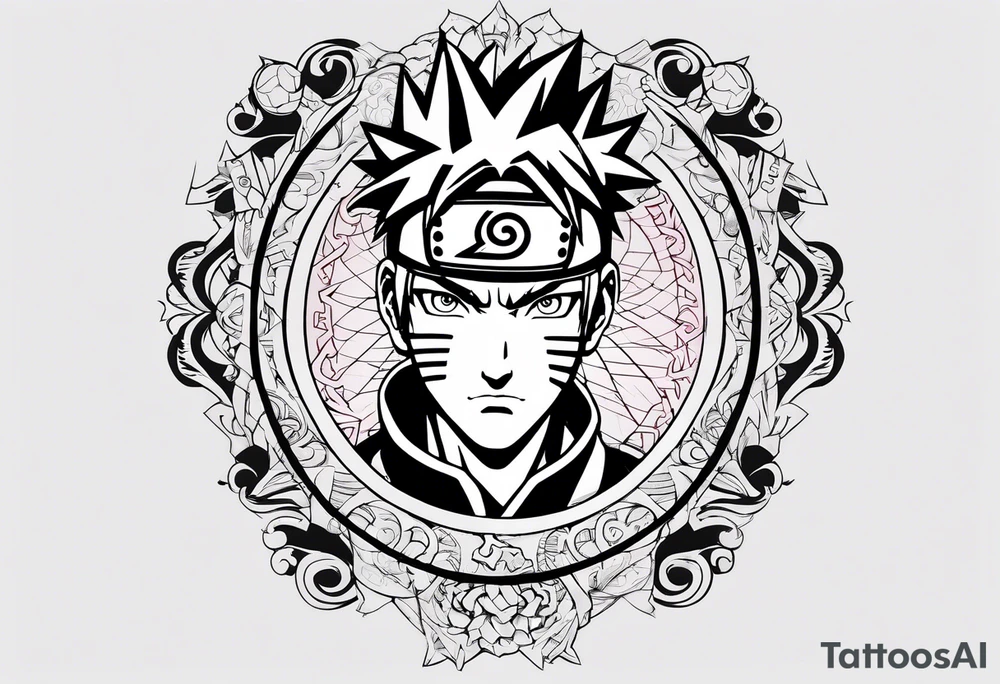 naruto headband with letters AR in the middle tattoo idea naruto headband with letters AR in the middle tattoo idea