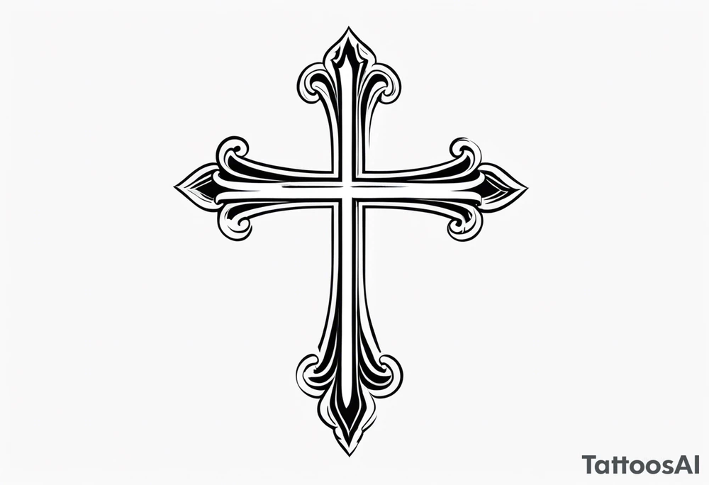 Picture of a simple cross to represent jesus tattoo idea
