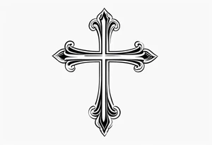 Picture of a simple cross to represent jesus tattoo idea