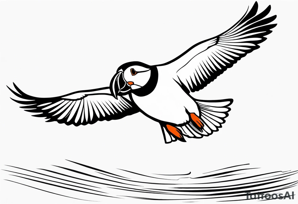 a flying puffin without background (only black and white)
- forarm Tattoo tattoo idea