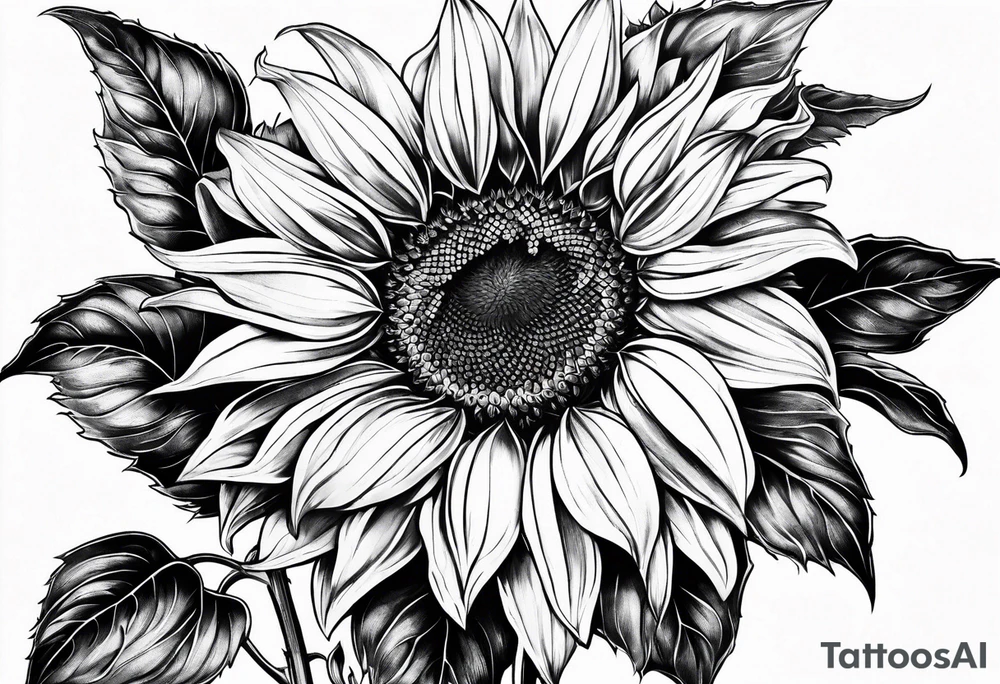 Sunflower tattoo idea