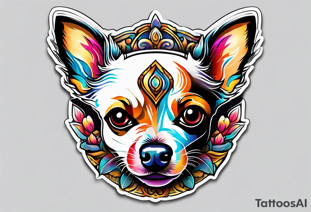 Funny chihuahua tattoo idea