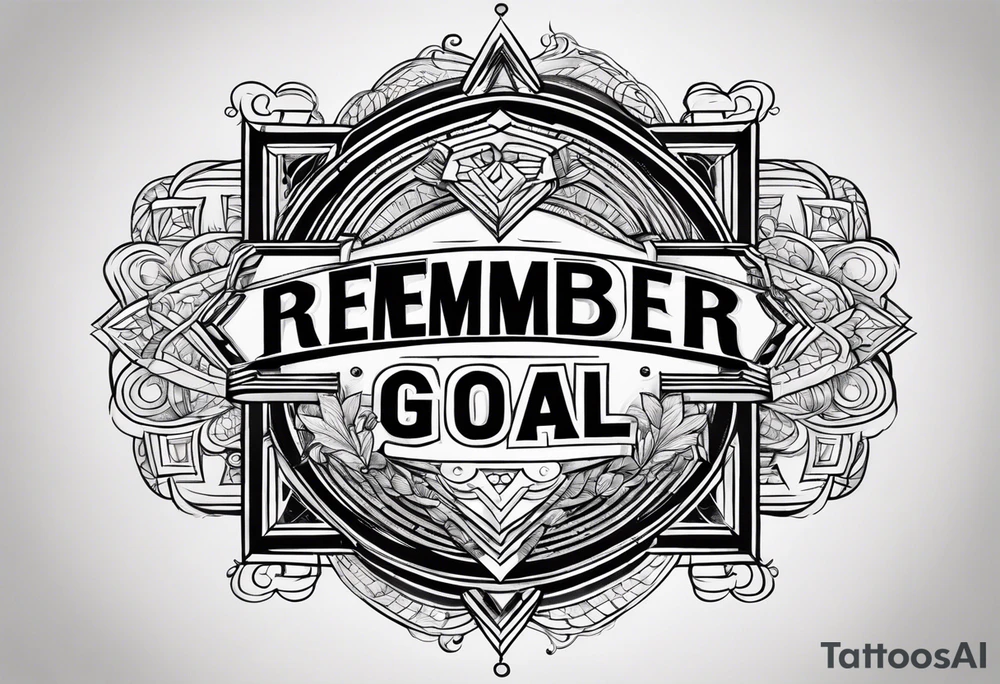 text: remember the goal tattoo idea