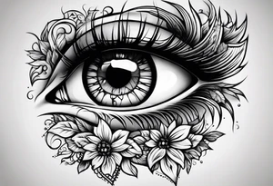 a crying eye tattoo idea