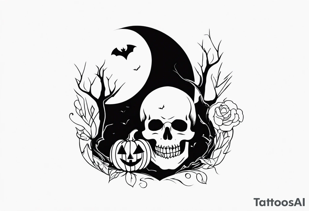 Halloween themed tattoo idea