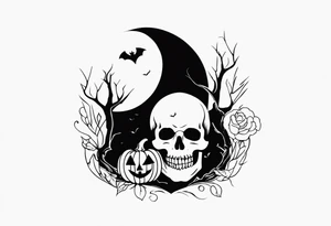 Halloween themed tattoo idea