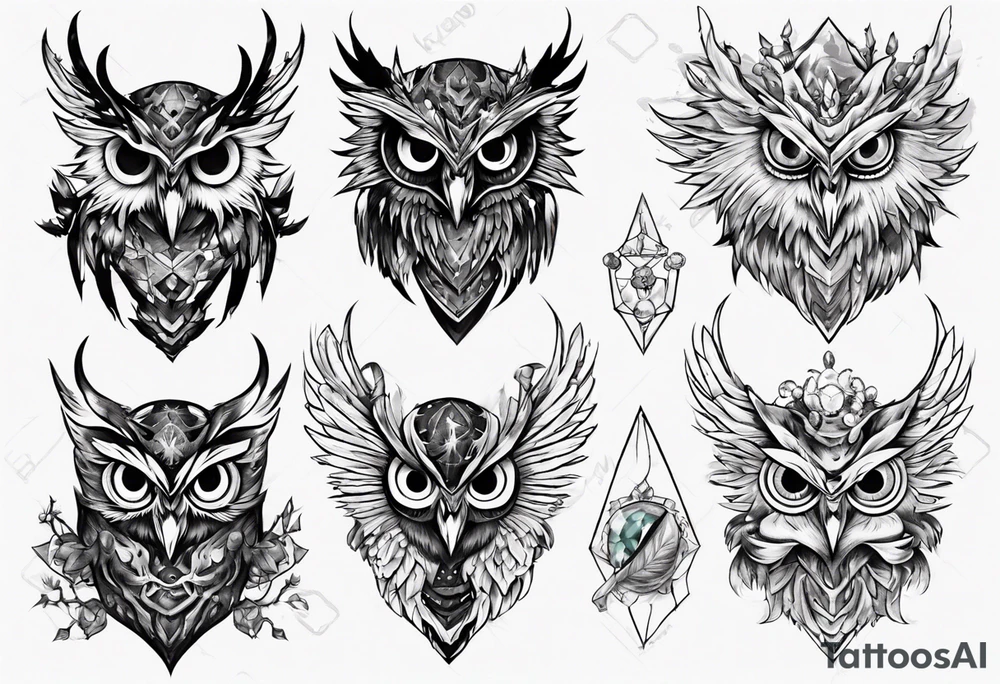 The Demon Owl Stolas, a Prince of Hell who is obsessed with gems, knowledge of astrology and poisonous plants. tattoo idea