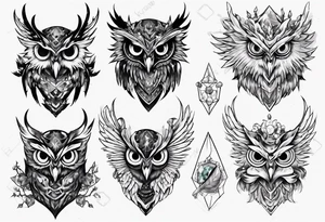 The Demon Owl Stolas, a Prince of Hell who is obsessed with gems, knowledge of astrology and poisonous plants. tattoo idea