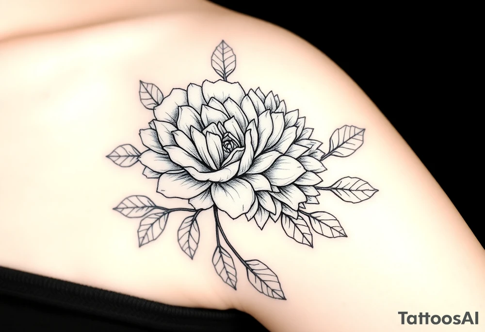 rose and chrysanthemum tattoo idea