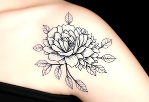rose and chrysanthemum tattoo idea