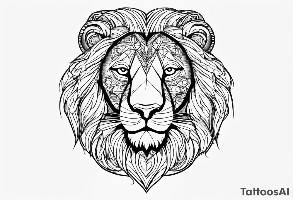 text lion tattoo idea