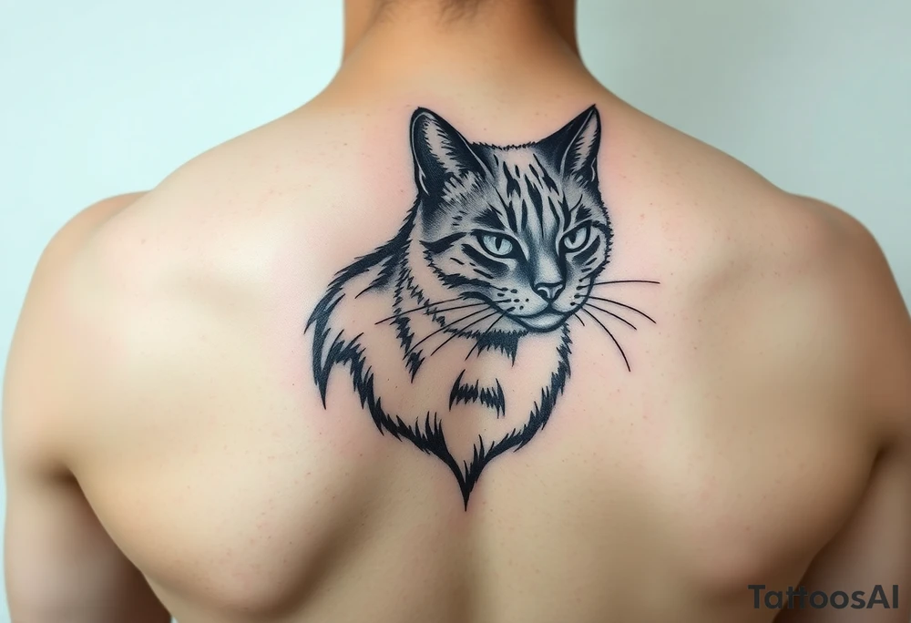 black cat tattoo idea