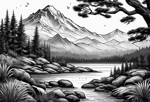 Landscape tattoo idea
