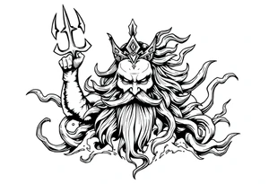 god of sea tattoo idea