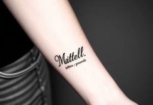 I need a tattoo that is only kid's names in it. Connor, Charley, Michael, Bria, katheryn, Cassandra tattoo idea