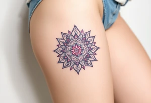 intricate mandala with sacred geometry and cosmic elements tattoo idea