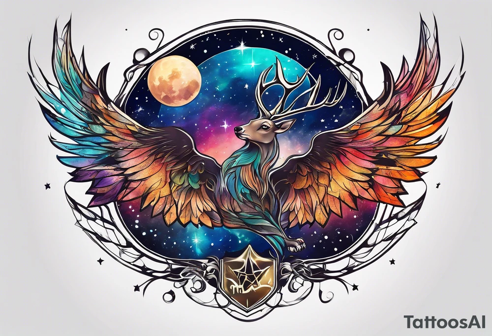Constellation, animal tattoo idea