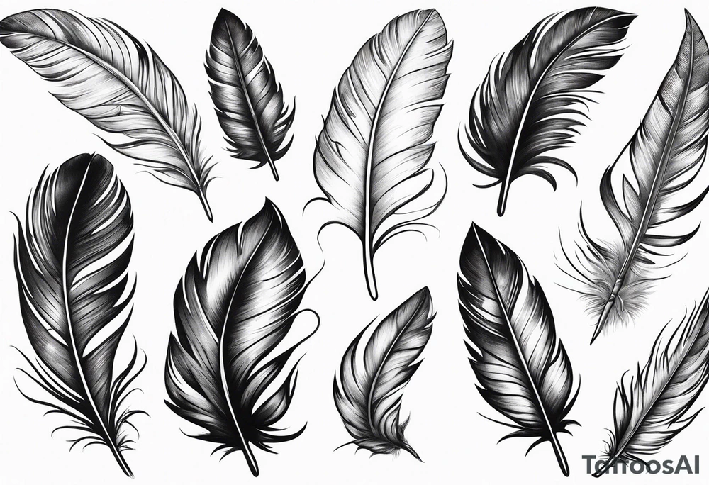 duck feather tattoo idea