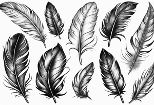 duck feather tattoo idea