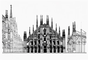 spire of the Milan cathedral tattoo idea