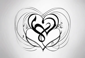 Music love infinity tattoo idea