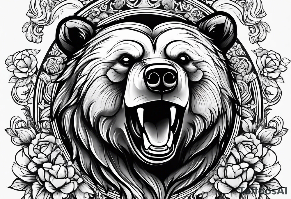 happy bear tattoo idea