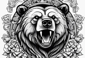 happy bear tattoo idea