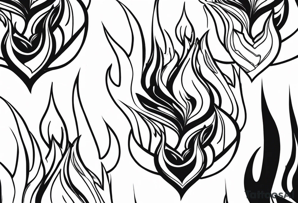 Flames on wirst tattoo idea