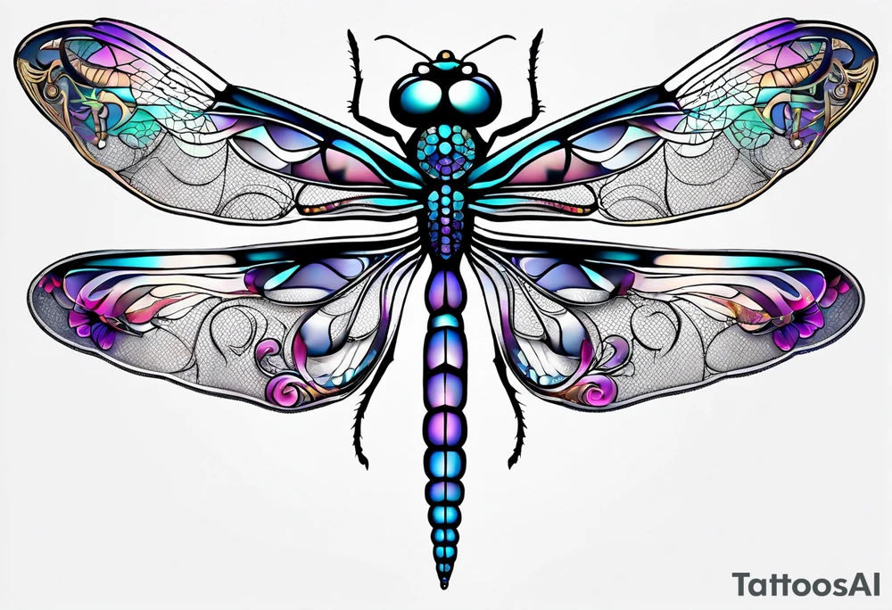 Dragonfly with infinity symbol tattoo idea