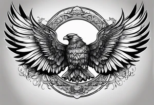 The word Glenn with wings at the side tattoo idea