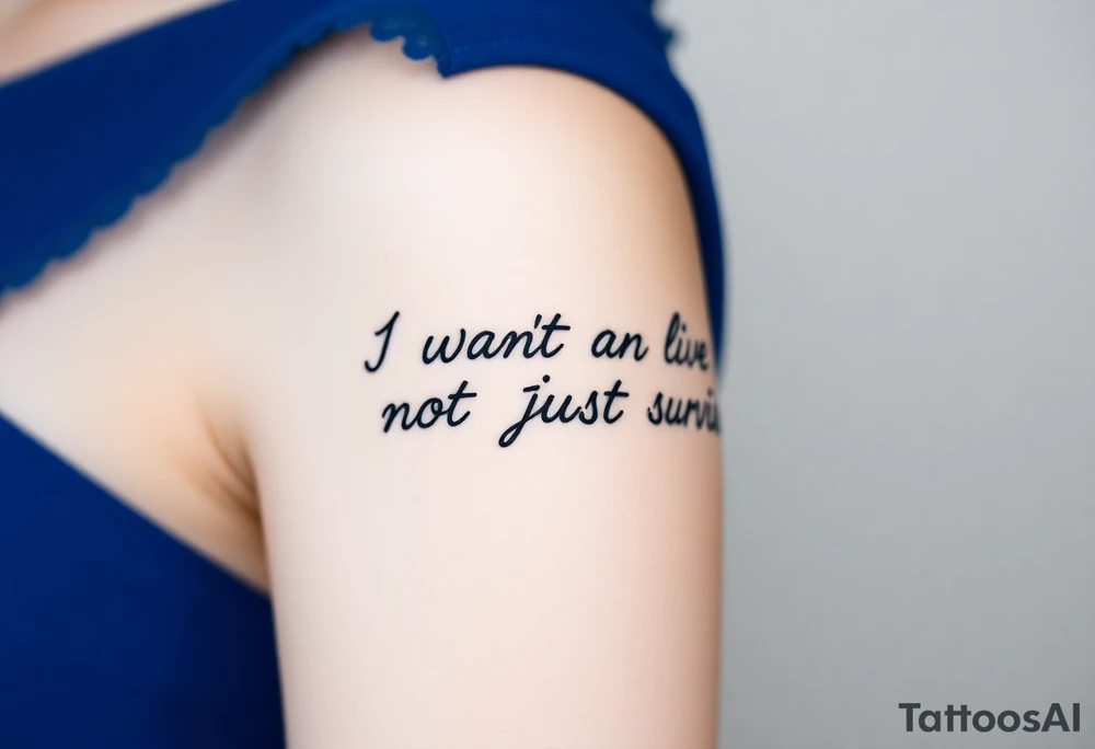 I wan't to live, not just survive tattoo idea