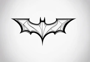 Dark and edgy batman symbol tattoo idea