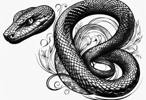 Passive snake tattoo idea