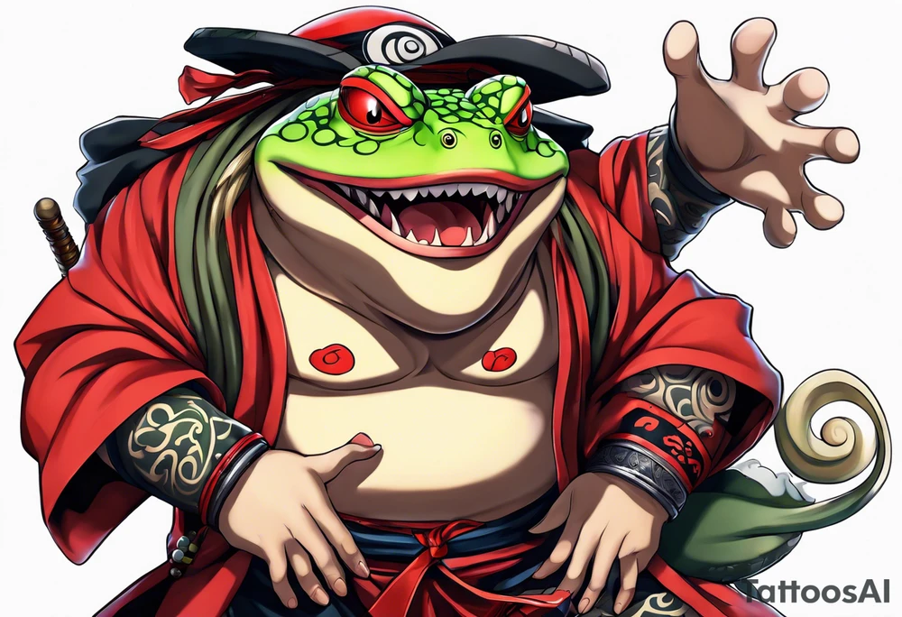 Jiraiya Naruto Gamakichi toad tattoo idea