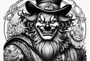 buggie the clown from the anime one piece tattoo idea