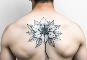 Fine line rainforrest flower tattoo idea