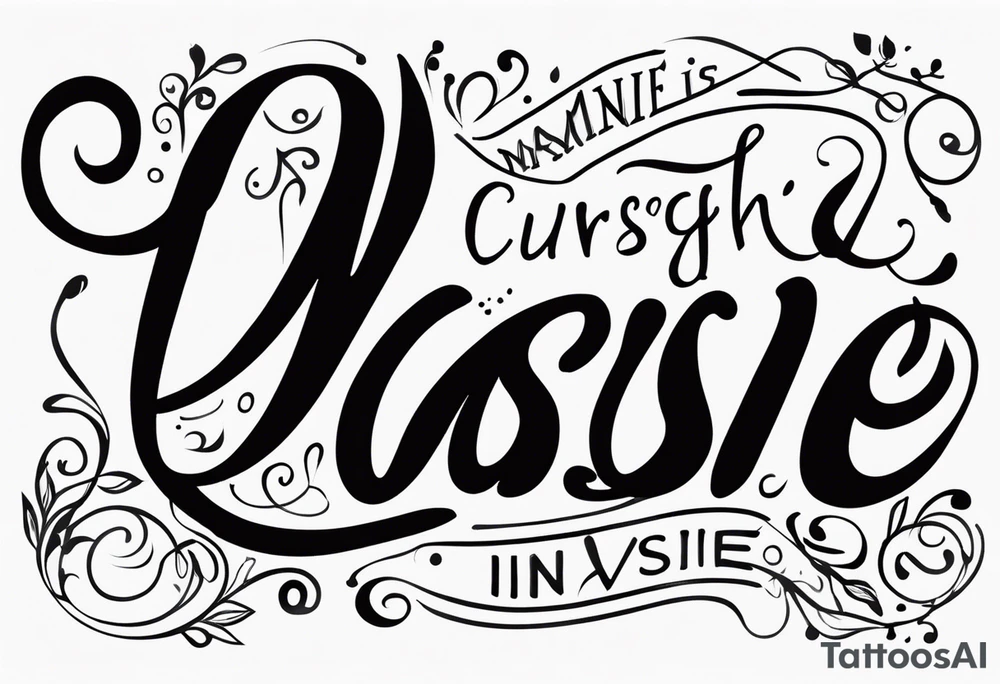 i want a name in cursive, the name is Maisie-Leigh tattoo idea