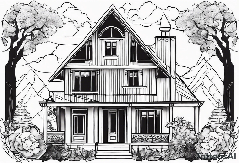 house tattoo idea