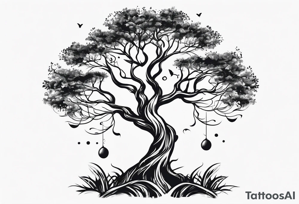 Simple tree tattoo idea