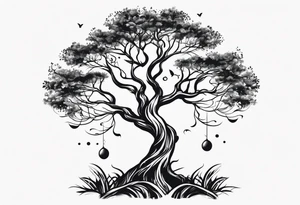 Simple tree tattoo idea