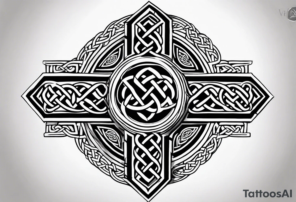 Celtic bands and a black power fist tattoo idea