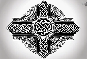 Celtic bands and a black power fist tattoo idea