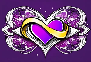 Infinity, purple heart tattoo idea
