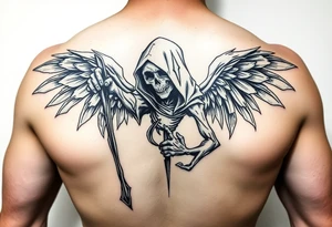 Grim reaper the fallen angel tattoo idea